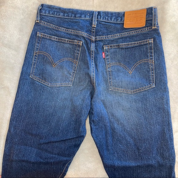 Levi's Wedgie Button Fly Medium Dark Wash Jeans 29 - Picture 5 of 10